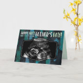 Carte Première fête des pères heureuse - photo faite sur (Fleur jaune)