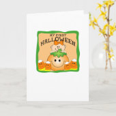 CARTE PREMIÈRE FILLE HALLOWEEN (Fleur jaune)