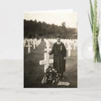 Première Guerre mondiale Mère américaine à sa tomb