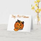 Carte Première Halloween du bébé (Fleur jaune)