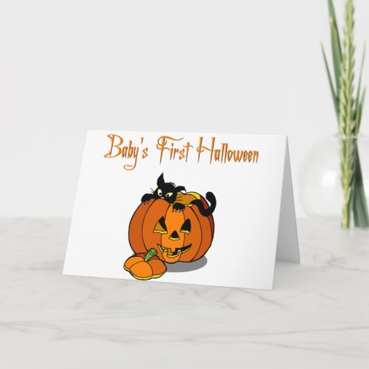 Carte Première Halloween du bébé (Devant)