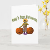 Carte Première Halloween du bébé (Fleur jaune)