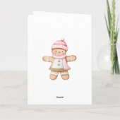 Carte Première Noël de bébé Ourson (Dos)
