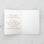 Carte Première photo de Noël du bébé Joyeux et brillant  (Intérieur)