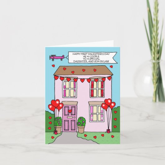 Carte Première Saint-Valentin en tant que mariés (Devant)