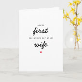 Carte Première Saint Valentin Romantique Comme Ma Femme  (Fleur jaune)