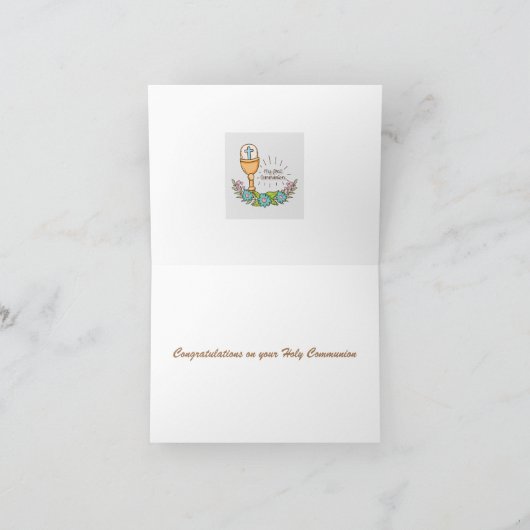Carte Première sainte communion (Intérieur)