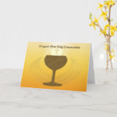 Carte Première sainte communion (Fleur jaune)