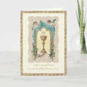 Carte Première Sainte Communion d'enfant Prière des Ange (Devant)