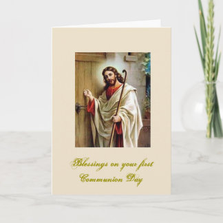 Carte Première sainte communion - félicitations -