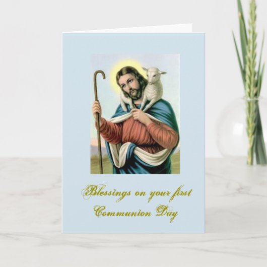 Carte Première sainte communion - pour des félicitations (Devant)