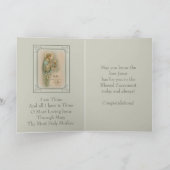 Carte Première Sainte Communion Vierge Marie Eucharistie (Intérieur)