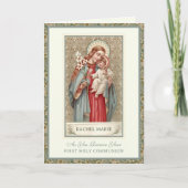Carte Première Sainte Communion Vierge Marie Prière Jésu (Devant)