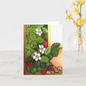 Carte Premières fraises de ressort (Fleur jaune)