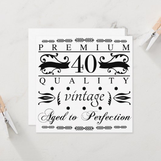 Carte Premium 40e anniversaire (Devant/Arrière en situation)