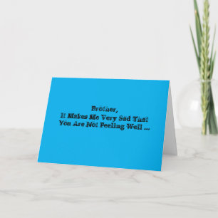 Carte Prends des mots, pour un frère en noir sur bleu.