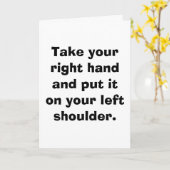 Carte Prends ta main droite et mets-la sur ton côté gauc (Fleur jaune)