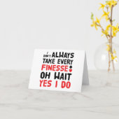 Carte Prenez chaque finesse - Pour les lecteurs de pont  (Fleur jaune)