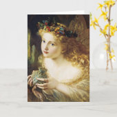 Carte Prenez le juste visage de la femme (Fleur jaune)