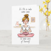 Carte Prenez le temps de prendre soin de vous (Fleur jaune)