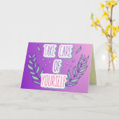 Carte Prenez soin de vous (Fleur jaune)