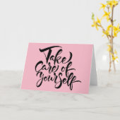 Carte Prenez soin de vous-même (Fleur jaune)