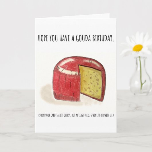 Carte Prenez un anniversaire de Gouda ! (Petite plante)