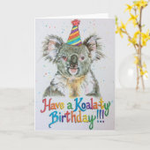 Carte Prenez un anniversaire Koala-ty ! (Fleur jaune)