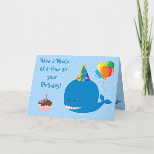 Carte Prenez une baleine d'une fois à votre anniversaire (Devant)