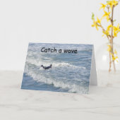 CARTE PRENEZ UNE VAGUE / AVEZ UN **ANNIVERSAIRE COOL** (Fleur jaune)