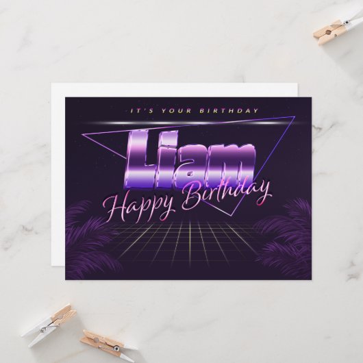 Carte Prénom de Liam (Devant/Arrière en situation)