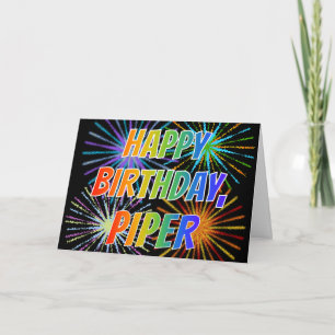 Carte Prénom "PIPER" Amusant "JOYEUX ANNIVERSAIRE"