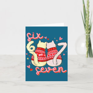 Carte Prépa 67 Saint-Valentin Six Sept Chat 6 7 Hommes F