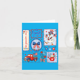Carte Préparatifs du 4 juillet Coquette Bow Fête de l'In