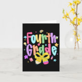 Carte Préparation de 4e rentrée premier jour de quatrièm (Fleur jaune)