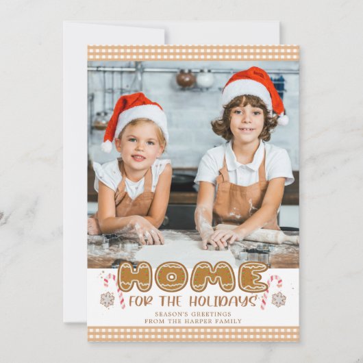 Carte Préparation de biscuits de Noël festive À LA MAISO (Devant)