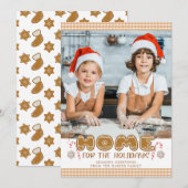 Carte Préparation de biscuits de Noël festive À LA MAISO (Devant / Derrière)