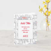 Carte Préparation fiscale (Fleur jaune)