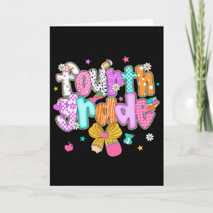 Carte Préparation rentrée 4e année Coquette Bow Filles K