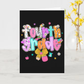Carte Préparation rentrée 4e année Coquette Bow Filles K (Fleur jaune)