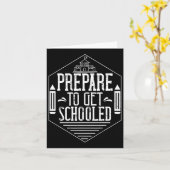 Carte Préparez-vous à être scolarisé Prof de sarcasme dr (Fleur jaune)
