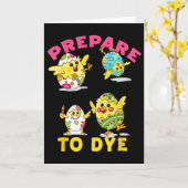 Carte Préparez-vous à teindre Funny Easter Egg Chicks Co (Fleur jaune)