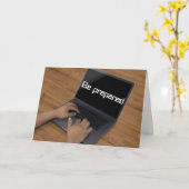 Carte Préparez-vous, ne tirez pas de la hanche (Fleur jaune)
