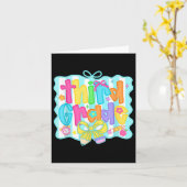 Carte Preppy 3e classe d'enseignant équipe Bow Retour à (Fleur jaune)