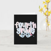 Carte Preppy 4e année Retour à l'école Coquette 4e génér (Fleur jaune)