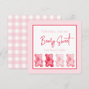 Carte Preppy Beary Sweet Gummy Bear Valentine Card