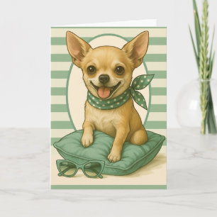 Carte Preppy Chihuahua