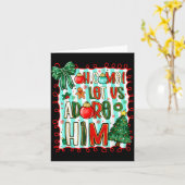 Carte Preppy Christian Oh Come Let Us Adore Him Christma (Fleur jaune)