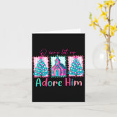 Carte Preppy Christian Retro Christmas Oh Come Let Us Ad (Fleur jaune)