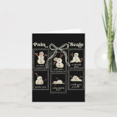 Carte Preppy Coquette Pain Scale Stamps Snowmen Trauma E (Devant)